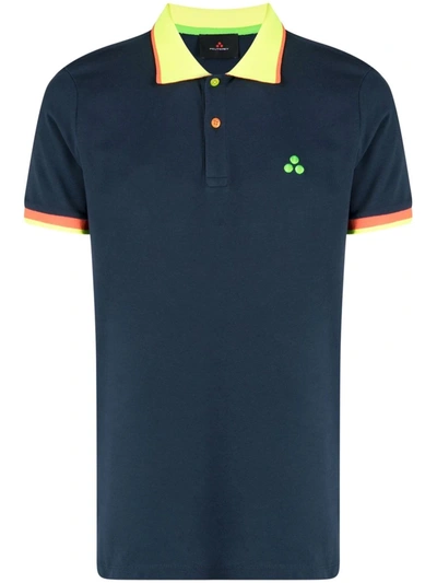 Peuterey Short-sleeved Polo Shirt In Blue