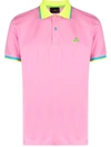 Peuterey Contrast-trim Polo Shirt In Pink