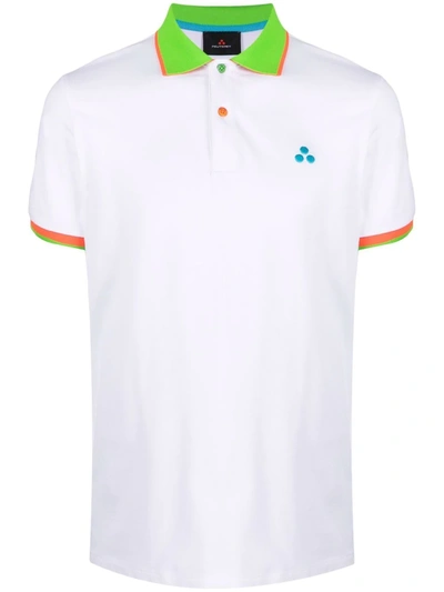 Peuterey Contrasting Edges Polo Shirt In White