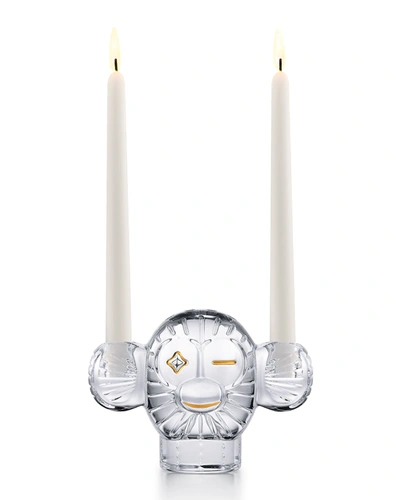 Baccarat Faunacrystopolis Monkey Candleholder By Jaime Hayon In Clear