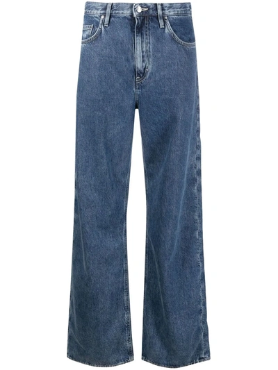 Haikure High-waisted Straight Leg Jeans In Mid Blue