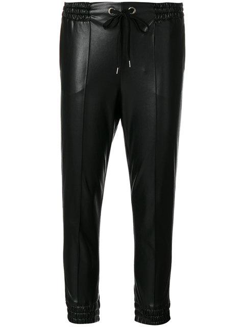 Ermanno Scervino Cropped Leather Trousers In Black | ModeSens