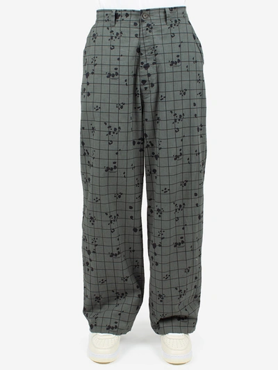 Undercover Checked Pants In Gray