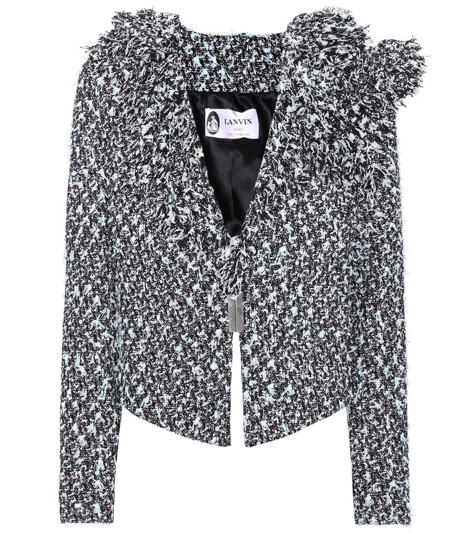 Lanvin Tweed Cotton-blend Jacket | ModeSens