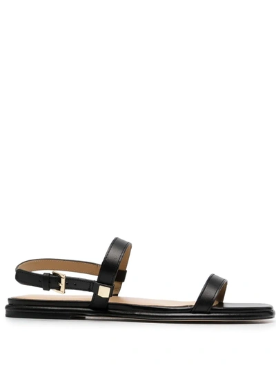 Michael Michael Kors Fanning Flat Sandals In Black ModeSens