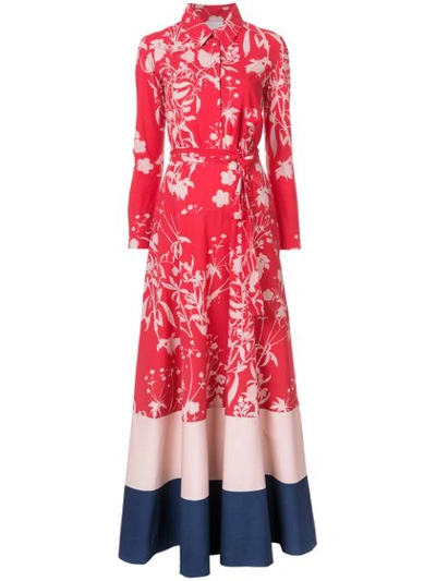 Borgo De Nor Carolina Printed Cotton-poplin Maxi Dress In Red