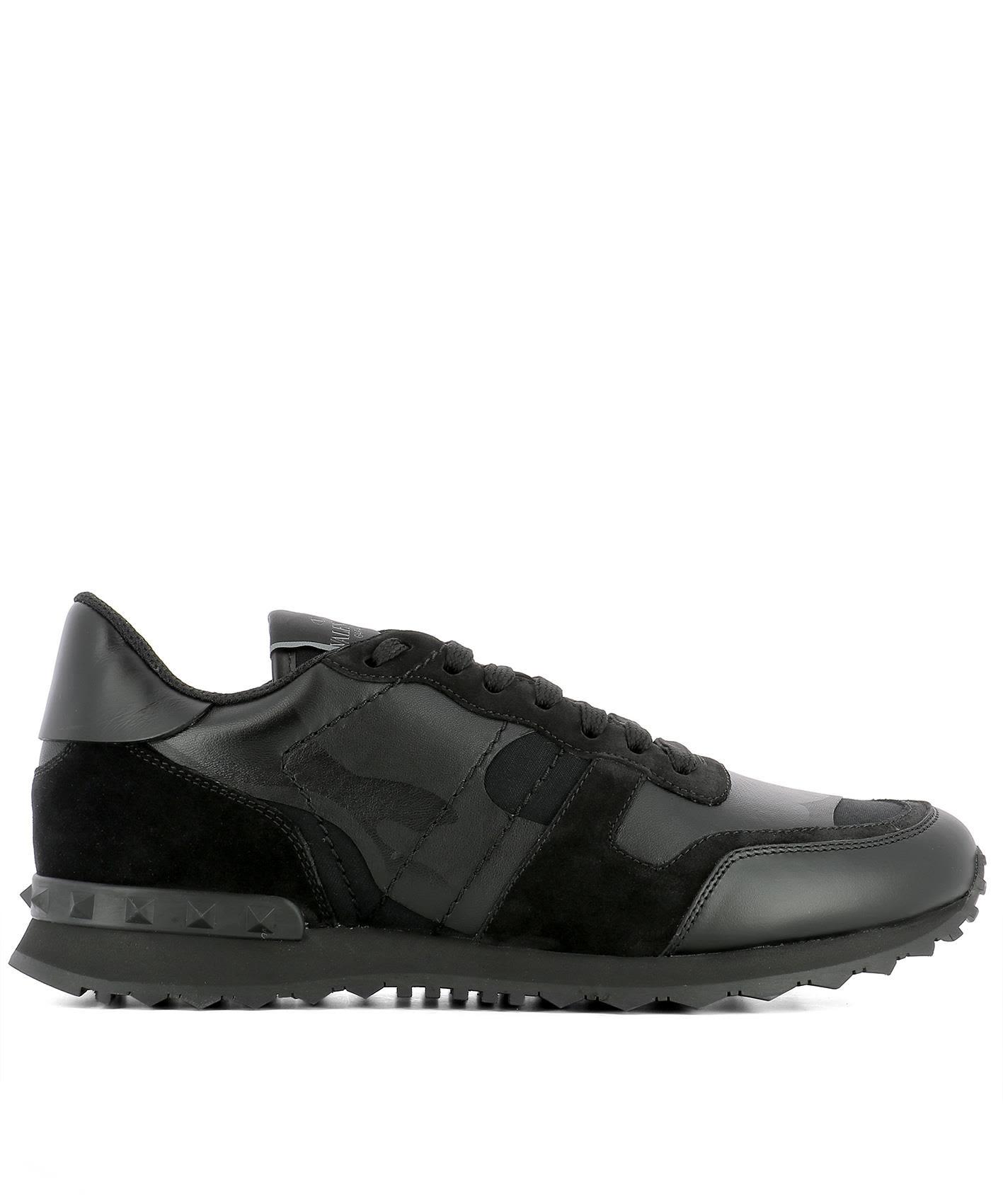 Valentino Garavani Black Leather Sneakers | ModeSens