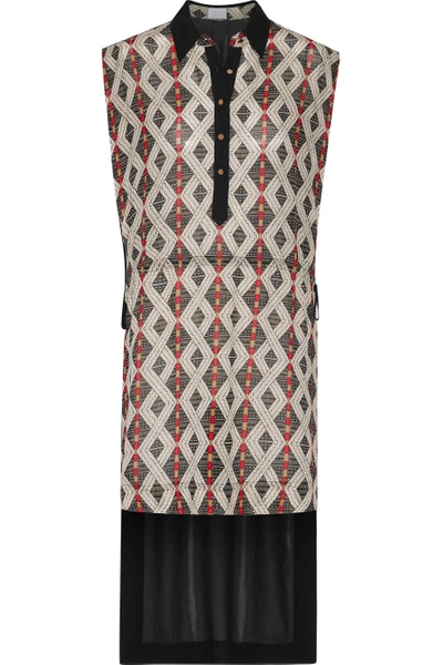 Camilla Asymmetric Paneled Printed Crepe De Chine Shirt Dress