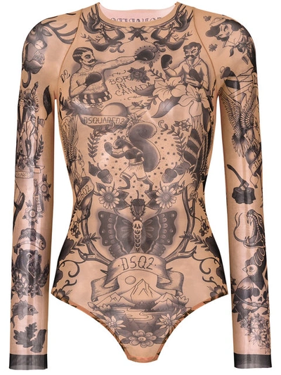 Dsquared2 Tattoo Bodysuit | ModeSens