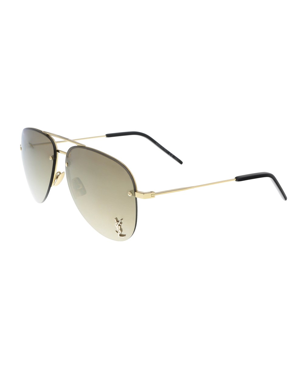 Saint Laurent Classic 11 M 004 Gold Aviator Sunglasses Modesens