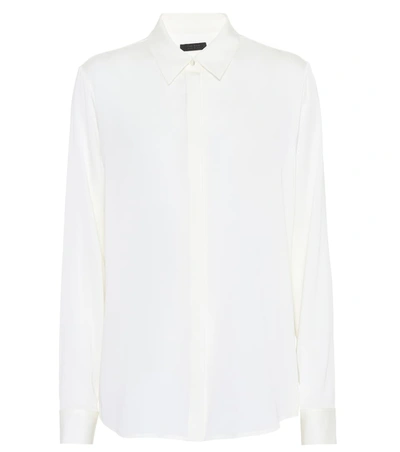 The Row Petah Silk-blend Georgette Shirt In White