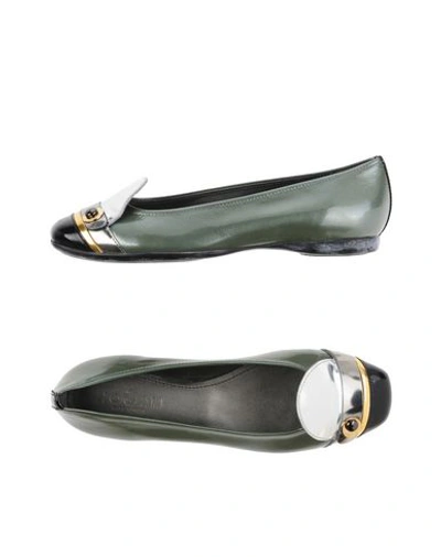 Hogan Loafers In Military Green