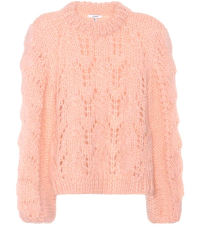 Ganni Faucher Wool And Mohair Sweater In Cloud Piek | ModeSens