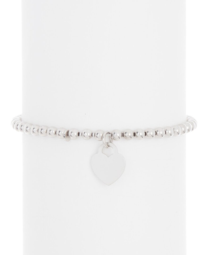 Adornia Silver Ball Bead Bracelet In Beige