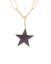 Adornia 14k Over Silver Star Necklace In Black