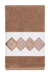 Linum Home Noah Embellished Hand Towel In Latte