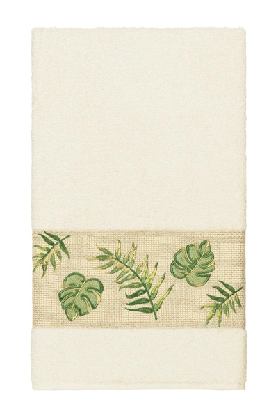 Linum Home Zoe Embellished Bath Towel In Cream