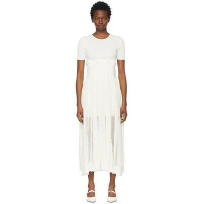 Christopher Esber White Deconstruct Cocoon Tee Dress In Natural