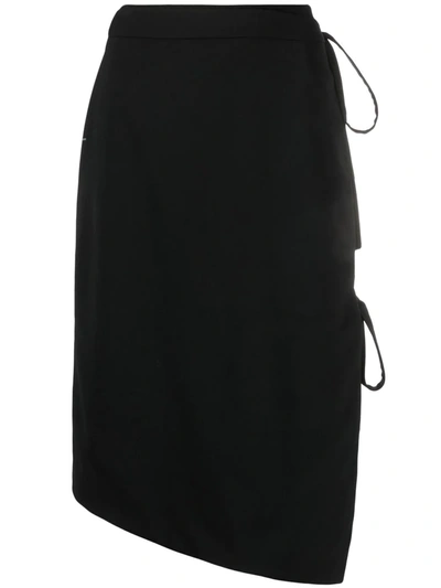 Off-white Black Formal Strings Midi Skirt
