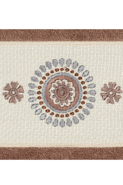 Linum Home Isabell Embellished Hand Towel In Latte