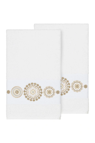 Linum Home Isabell Embellished Bath Towel In White