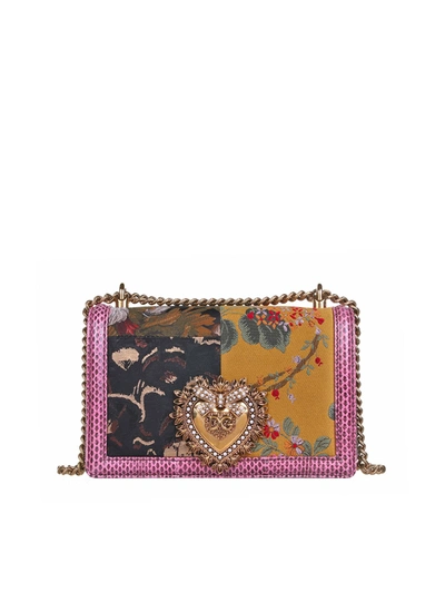 Dolce & Gabbana Floral Devotion Bag In Pink