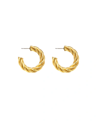 Ben-amun Twisted Texture Hoop Earrings In Gold