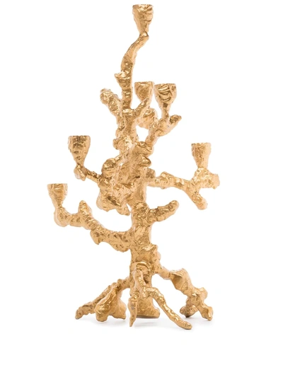 Pols Potten Gold Tone Apple Tree Candle Holder