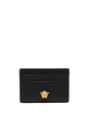 Versace Medusa Brand-plaque Leather Card Holder In Black
