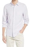 Kato Trim Fit Solid Button-up Shirt In Lavendar