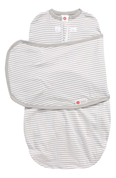 Embe Starter 2-way Swaddle In Gray Stripe