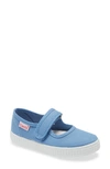 Cienta Kids' Mary Jane Sneaker In French Blue