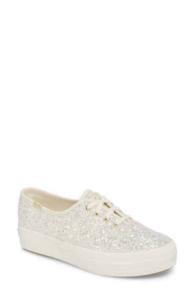 Kedsr For Kate Spade New York Triple Decker Glitter Sneaker In Cream