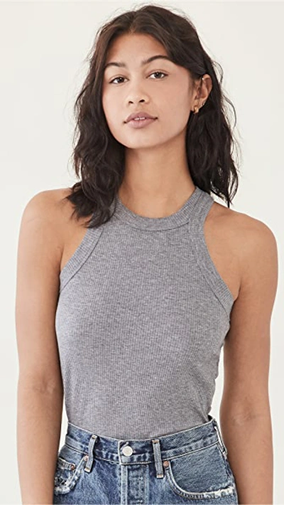 Wsly The Rivington Cropped Tank In Grey Heather
