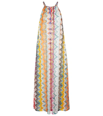 Missoni Womens Fuori Acqua Zigzag-print Sleeveless Crepe Maxi Dress S