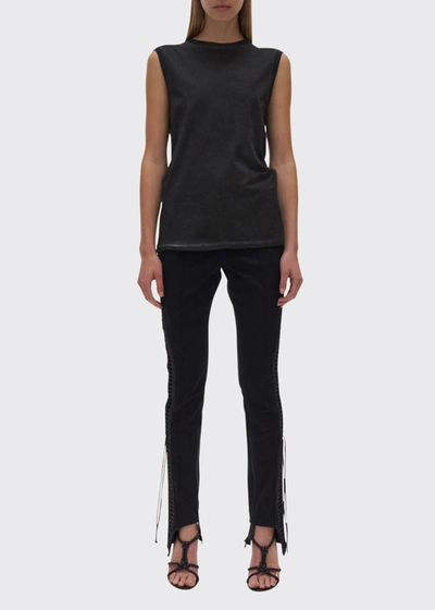 Helmut Lang Cotton Muscle Tee In Char