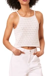 French Connection Nora Crochet Sleeveless Top In White