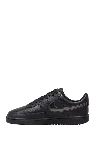 Nike Court Vision Low Sneaker In 003 Black/black