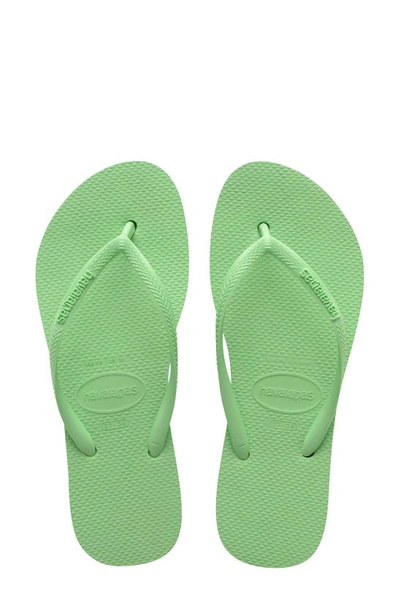 Havaianas Slim Flatform Flip Flop In Hydro Green