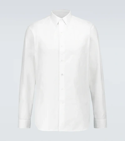 Berluti Alessandro Scritto-jacquard Cotton-twill Shirt In White