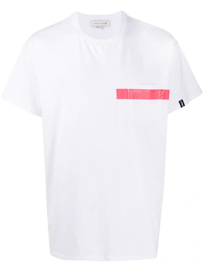 Mackintosh Tape-print Cotton T-shirt In White
