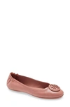 Tory Burch Minnie Travel Ballet Flat In Rosa / Rosa