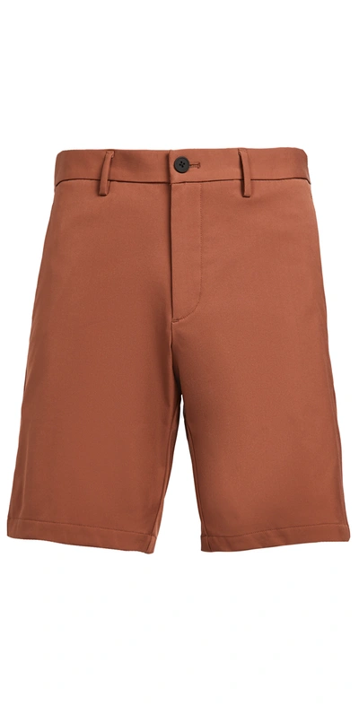 Theory Zaine Slim-fit Straight-leg Shorts In Dark Beacon