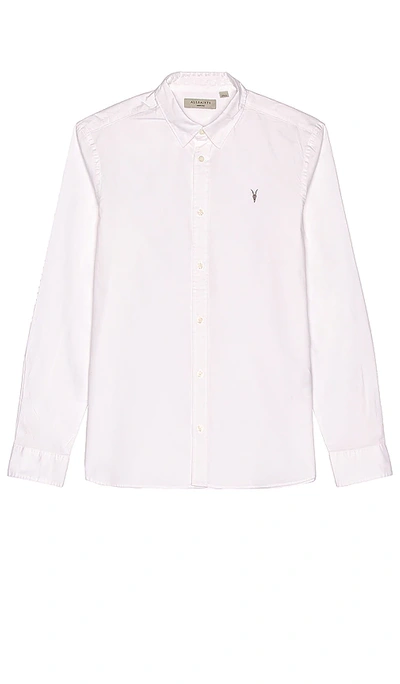 Allsaints Slim Fit Hawthorne Shirt In White