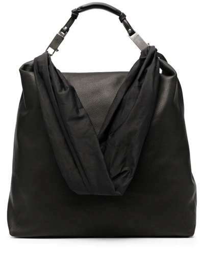 Rick Owens Large Leather Shoulder Bag In Black