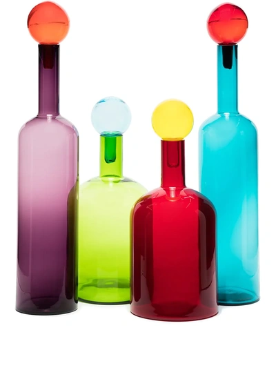 Pols Potten Multicoloured Bubbles & Bottles Set In Red