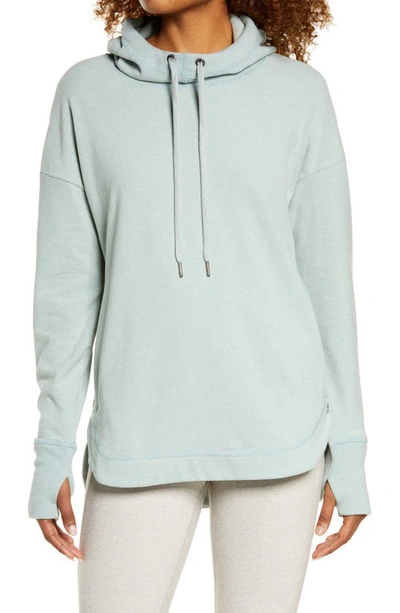 Sweaty Betty Escape Fleece Hoodie In Marina Green