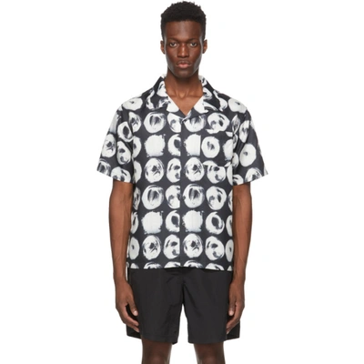 Stussy Abstract-print Shortsleeved Shirt In Black