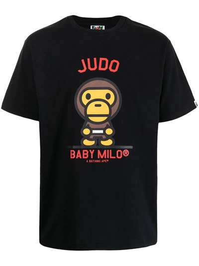 A Bathing Ape Milo Judo Sports T-shirt In Black