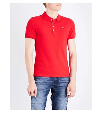 Diesel T-heal Stretch-cotton Polo Shirt In Greenlake